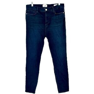FRAME Le High Skinny Jeans Dark Wash Size 31 denim ankle pants slim cut